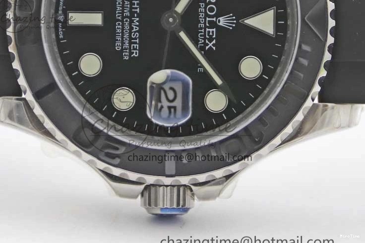 MiroTime 0328 Yacht-Master 42mm 226659 TWA 1:1 Best Edition 3D Black Ceramic Bezel on Oysterflex Strap VR Stretchable 2085